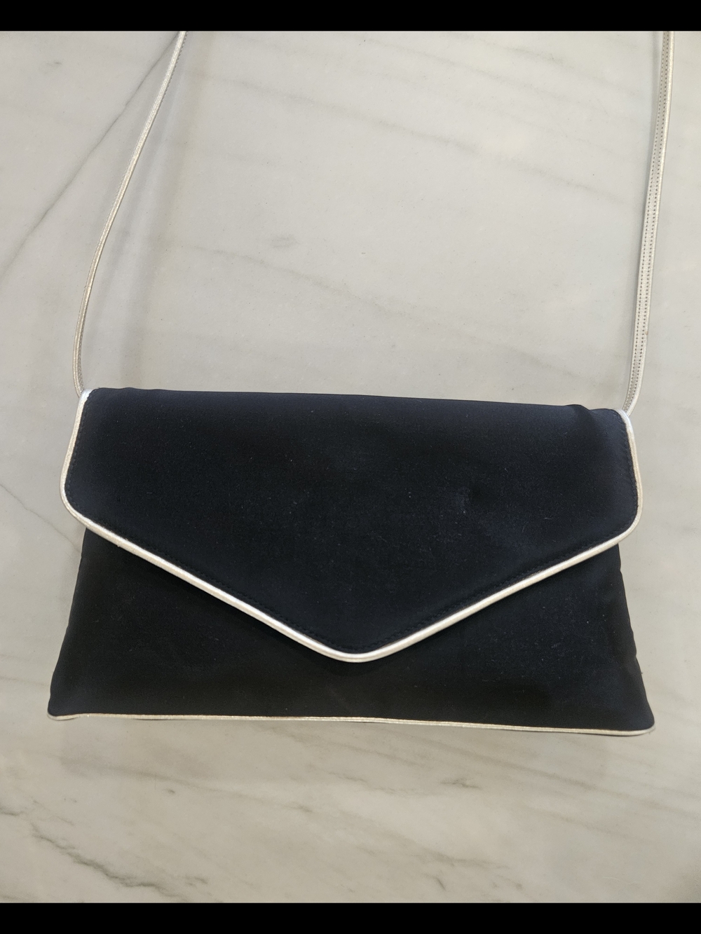 Rare 1950s Morris Moskowitz Evening Bag Black Fabric Clutch Mid Century Modern